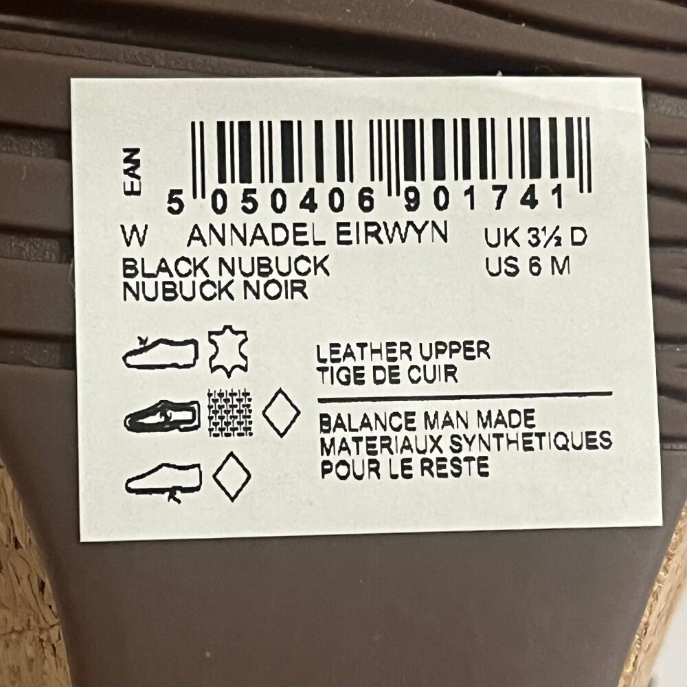 Clarks Annadel Eirwyn Suede Platform Comfort Wedge Cork Heel Sandal Black 6 - Picture 15 of 16